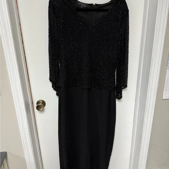 black sequin mother of the bride dress Ever-Pretty 2026 New Short Sequin Sleeve Front Slit Mother of the Bride Dress